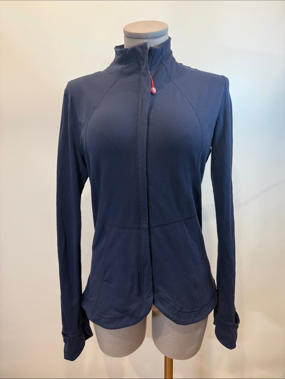Lululemon Navy Full Zip Define Style Jacket Size 10 Thumbholes